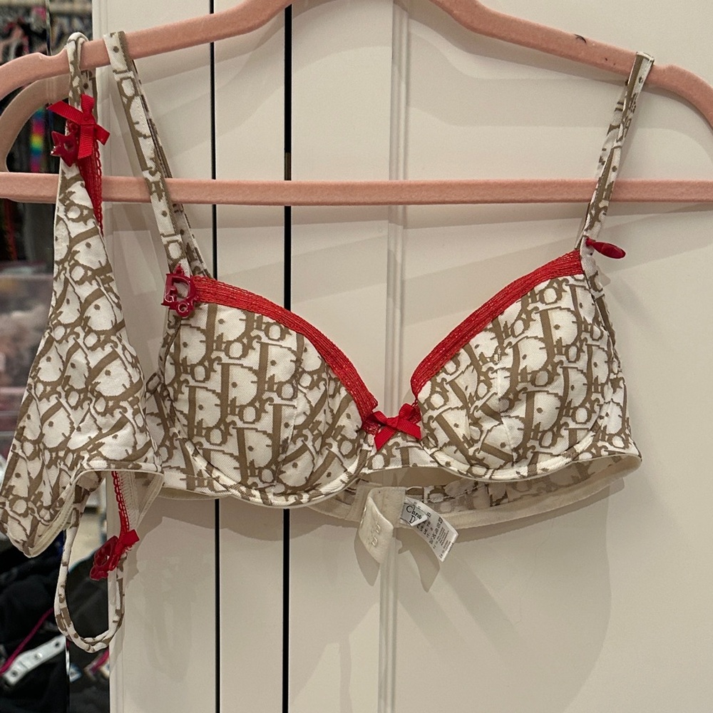 Christian Dior hardcore vintage Lingerie set 32b small thong Rare! - Picture 9 of 9